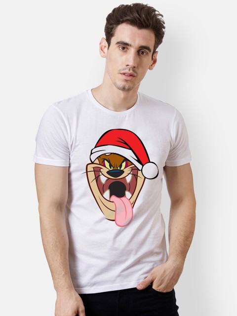 

Free Authority Men White & Red Looney Tunes Printed T-shirt