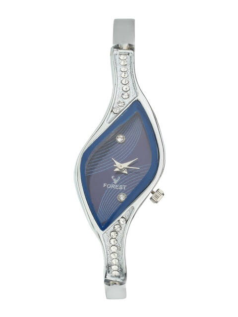 

Hobforestessentials Women Blue Dial & Silver Toned Analogue Watch FR21-201-SLBL