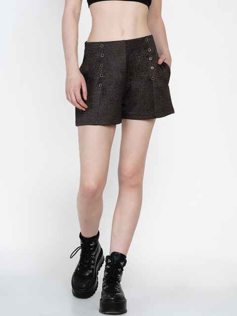 

Texco Women Brown Printed Regular Shorts