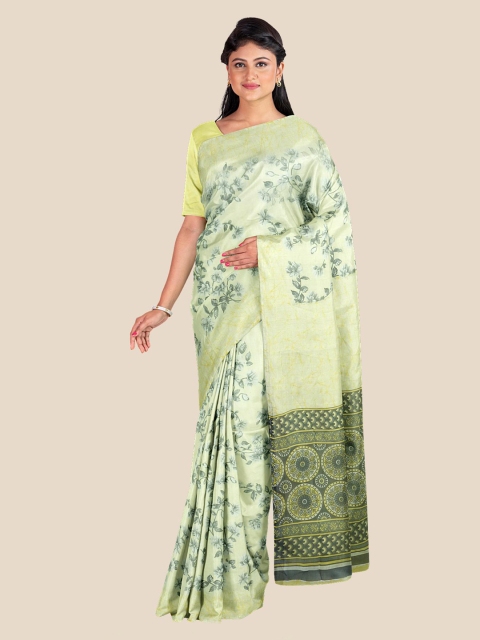 

Kalamandir Yellow Floral Saree