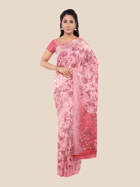 

Kalamandir Pink & Red Floral Saree