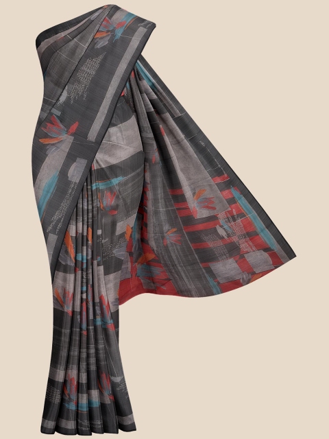 

Kalamandir Black & Red Printed Saree
