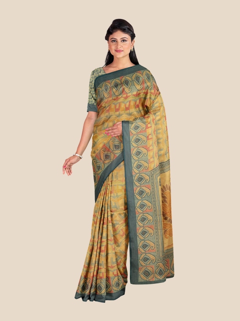 

Kalamandir Orange & Brown Ethnic Motifs Saree