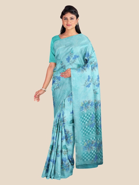 

Kalamandir Blue & Grey Floral Saree