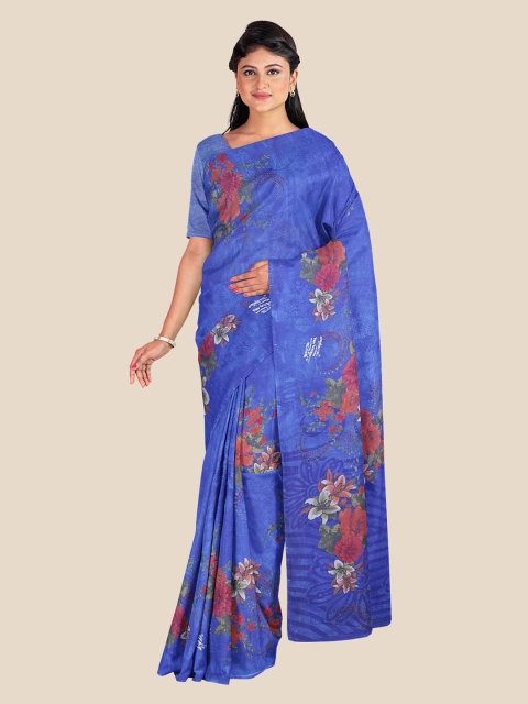 

Kalamandir Blue & Pink Floral Printed Saree