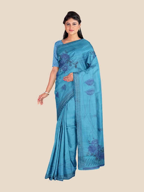 

Kalamandir Blue Floral Printed Saree