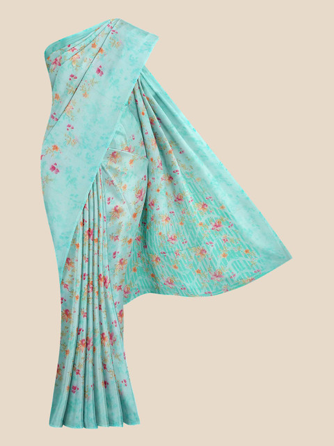 

Kalamandir Blue & Pink Floral Printed Saree