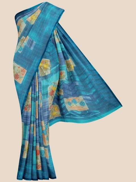 

Kalamandir Blue Abstract Printed Saree