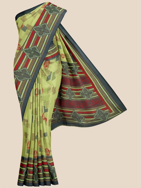 

Kalamandir Yellow & Red Silk Blend Saree