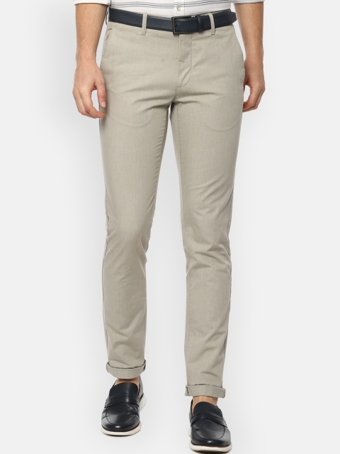 

Van Heusen Sport Men Beige Textured Slim Fit Trousers