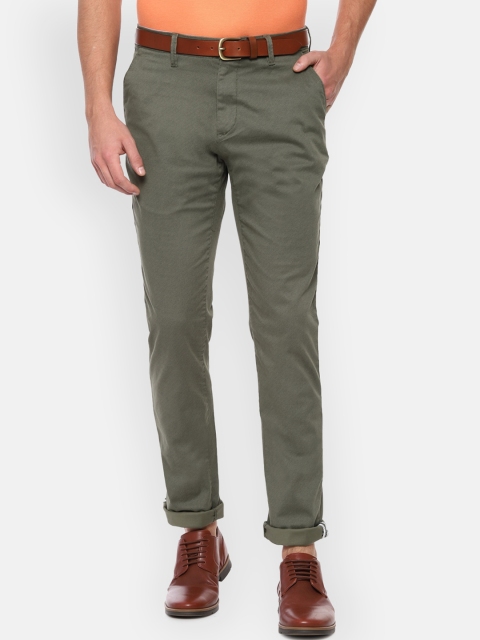 

Van Heusen Sport Men Olive Green Slim Fit Trousers