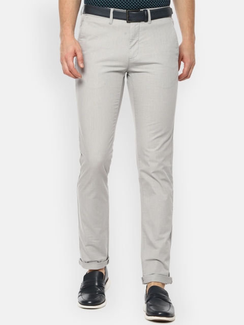 

Van Heusen Sport Men Grey Textured Slim Fit Chinos Trousers