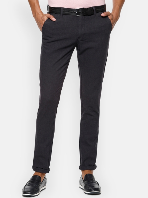 

Van Heusen Sport Men Grey Textured Slim Fit Trousers