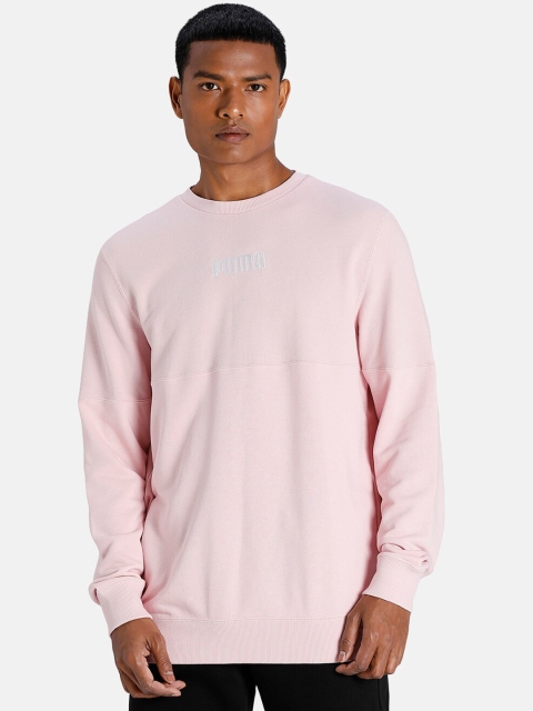 

Puma Men Pink Modern Basics Crew Sweatshirt