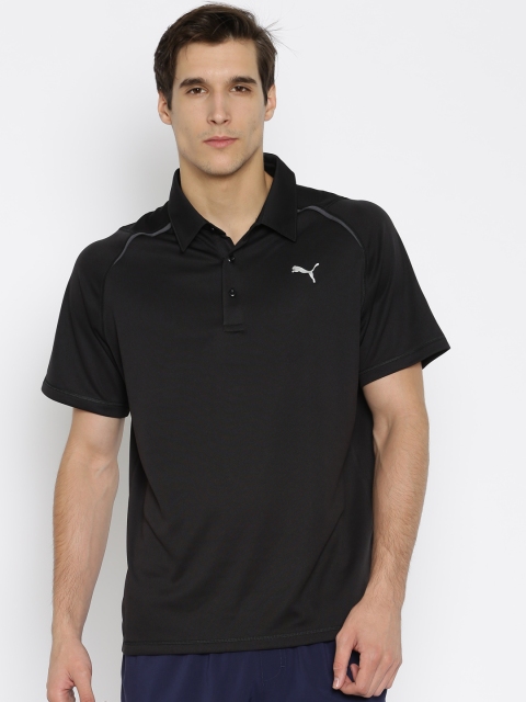 

PUMA Men Black Essential Polo T-Shirt