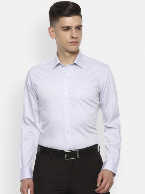 

Louis Philippe Men Purple Self Design Slim Fit Opaque Formal Shirt