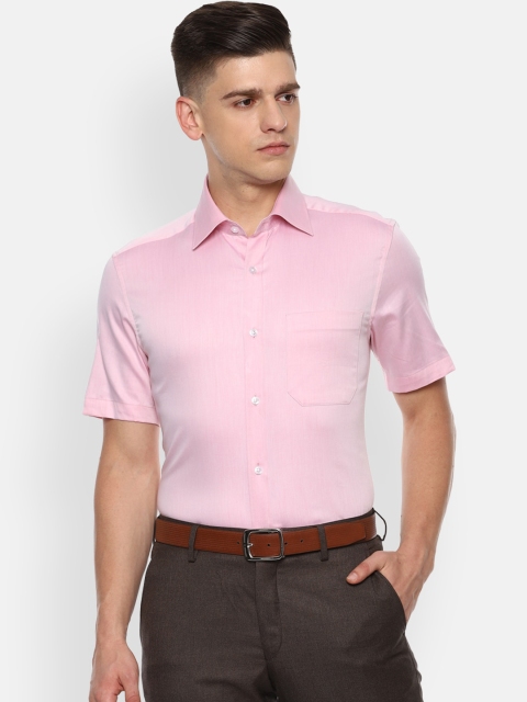 

Louis Philippe Men Pink Opaque Pure Cotton Formal Shirt
