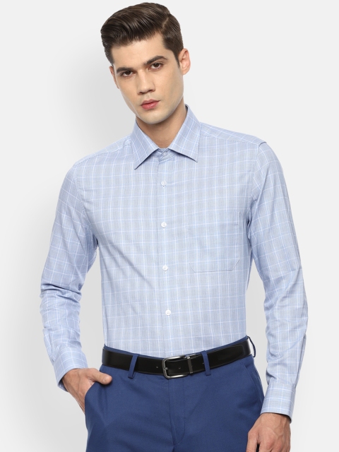 

Louis Philippe Men Blue Checked Formal Shirt