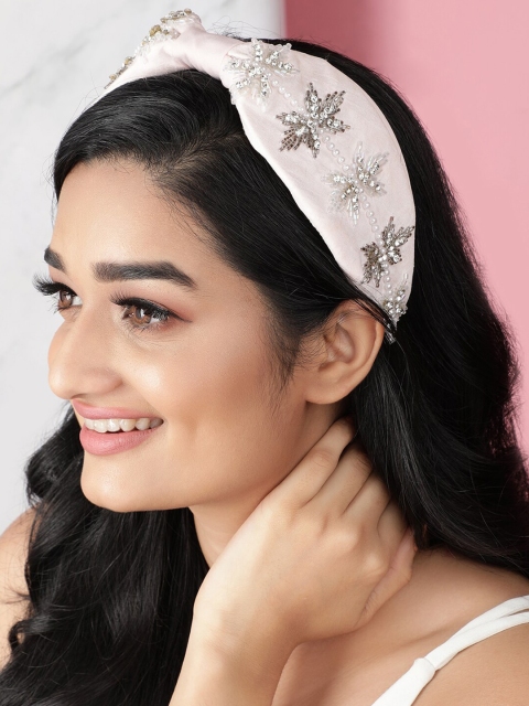 

Rubans Women White Pearl Hairband