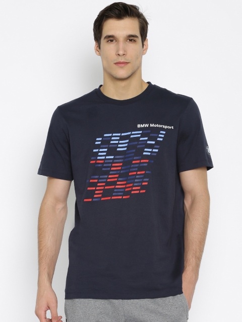 

PUMA Men Navy Blue Printed BMW Motorsport T-Shirt