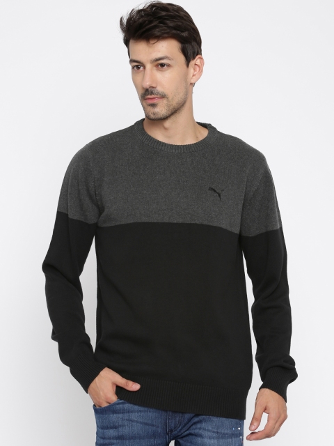 

Puma Men Black & Grey Colourblocked Sweater