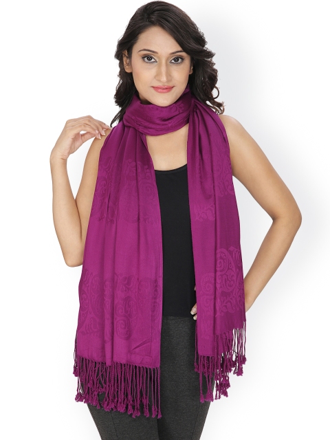 

Anekaant Purple Jacquard Stole