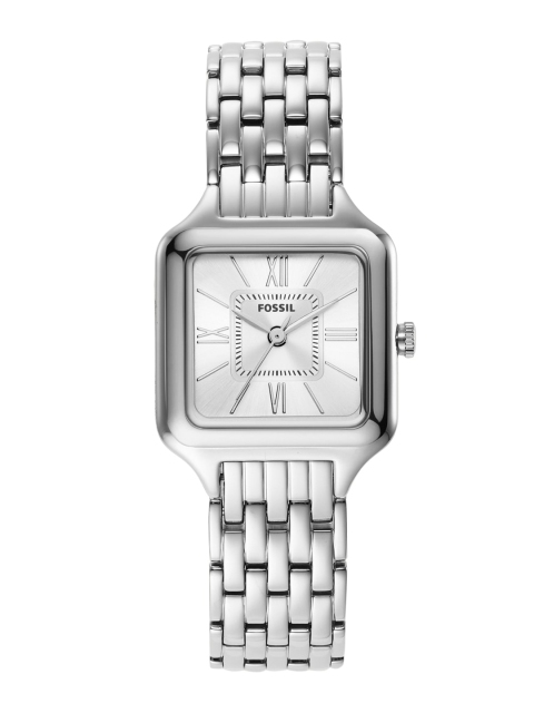 

Fossil Women Silver-Toned Dial & Silver Toned Stainless Steel Bracelet Style Straps Analogue Watch ES5079