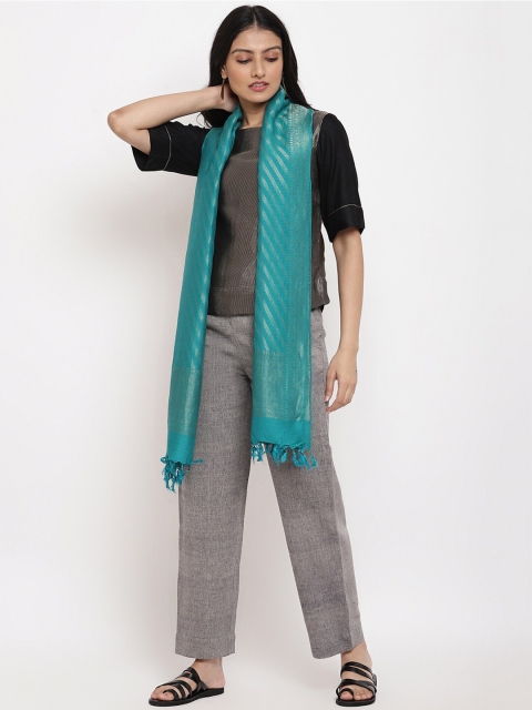 

Fabindia Women Teal Stole