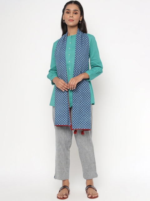 

Fabindia Women Blue & White Printed Stole