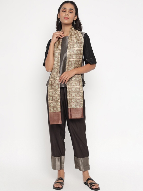

Fabindia Women Brown & Beige Printed Stole