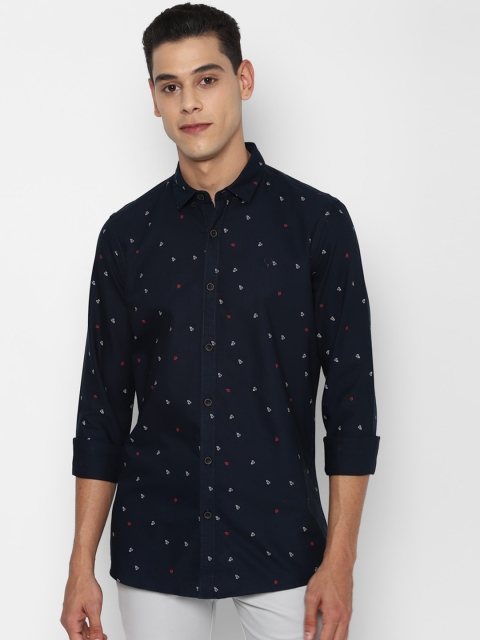 

Allen Solly Sport Men Navy Blue Pure Cotton Printed Casual Shirt