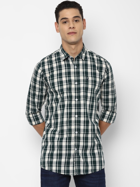 

Allen Solly Sport Men Green Tartan Checks Pure Cotton Checked Casual Shirt