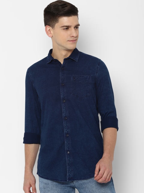 

Allen Solly Sport Men Navy Blue Denim Casual Shirt