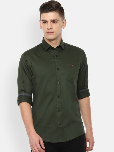 

Louis Philippe Jeans Men Green Slim Fit Opaque Casual Shirt