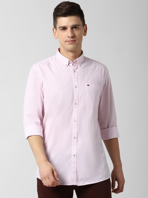 

Peter England Casuals Men Pink Slim Fit Opaque Printed Casual Shirt