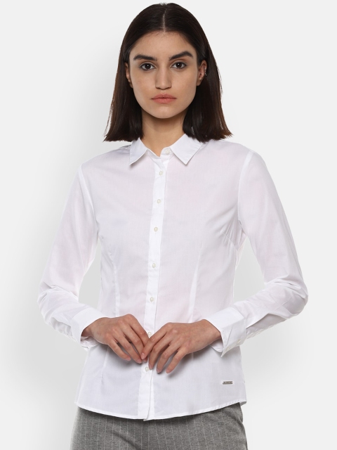 

Van Heusen Woman Women White Opaque Casual Shirt