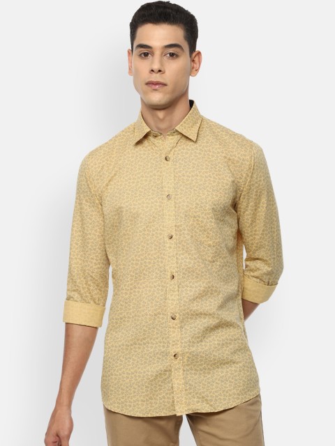 

Van Heusen Sport Men Yellow Slim Fit Opaque Printed Casual Shirt