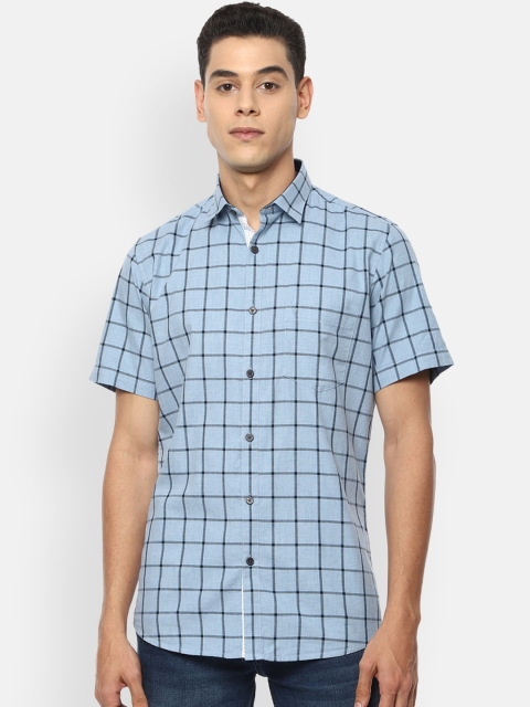 

Van Heusen Sport Men Blue Slim Fit Opaque Checked Casual Shirt