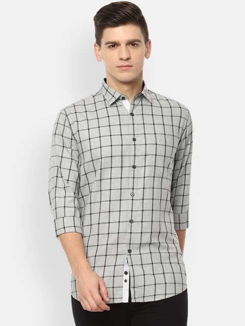 

Van Heusen Sport Men Grey Slim Fit Opaque Checked Cotton Casual Shirt