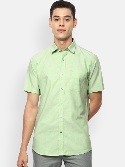 

Van Heusen Sport Men Green Slim Fit Opaque Pure Cotton Casual Shirt