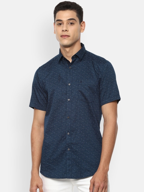 

Van Heusen Sport Men Navy Blue Slim Fit Pure Cotton Printed Casual Shirt