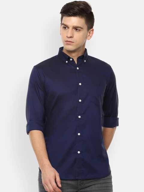 

Van Heusen Sport Men Navy Blue Slim Fit Opaque Casual Shirt