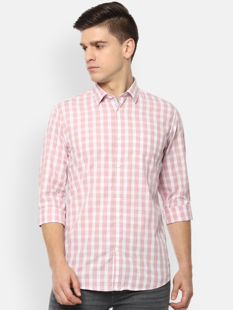 

Van Heusen Sport Men Pink Slim Fit Gingham Checks Opaque Checked Casual Shirt