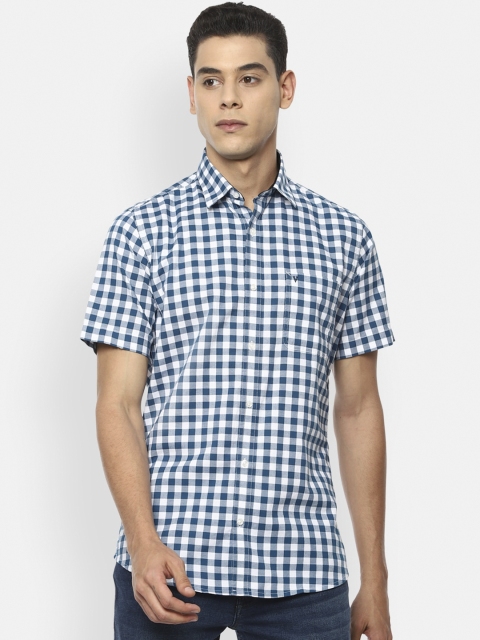 

Van Heusen Sport Men Blue Slim Fit Gingham Checks Opaque Checked Casual Shirt
