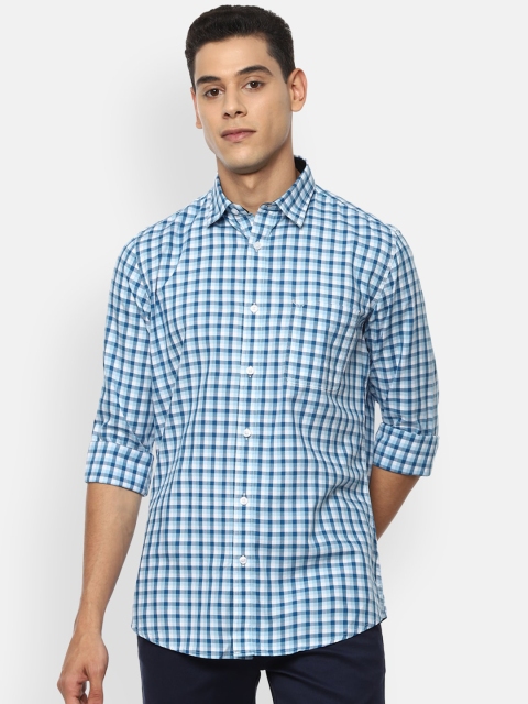 

Van Heusen Sport Men Blue Slim Fit Opaque Checked Casual Shirt