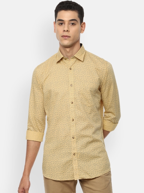 

Van Heusen Sport Men Yellow Slim Fit Opaque Printed Casual Shirt