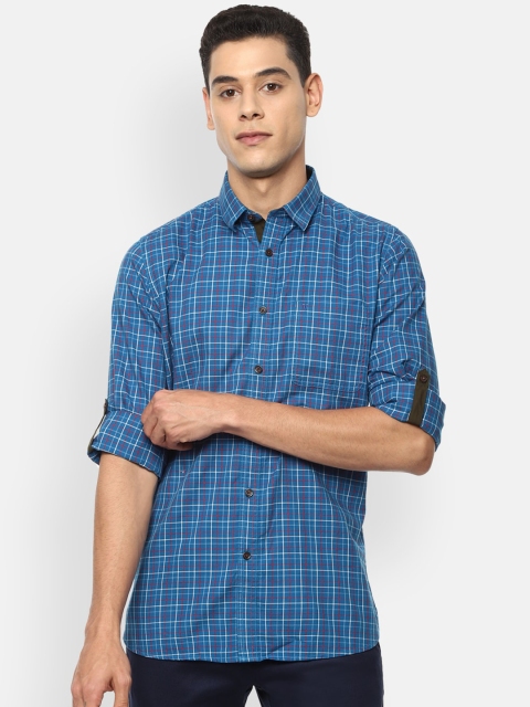 

Van Heusen Sport Men Blue Checked Slim Fit Casual Shirt