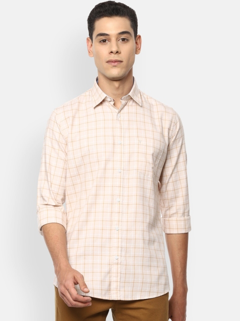 

Van Heusen Sport Men Beige Slim Fit Opaque Checked Casual Shirt