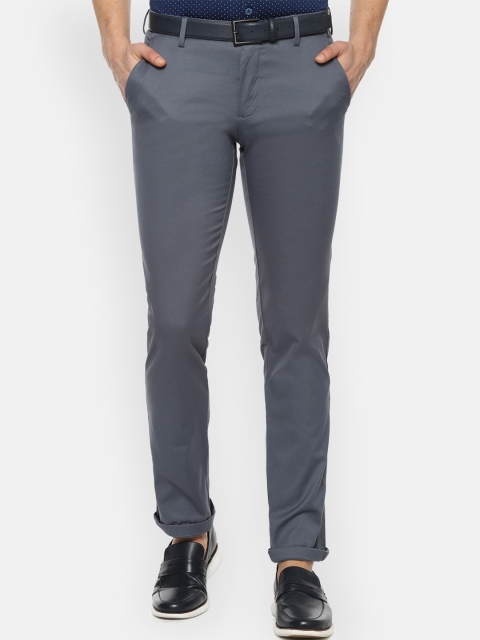 

Louis Philippe Sport Men Grey Textured Slim Fit Trousers