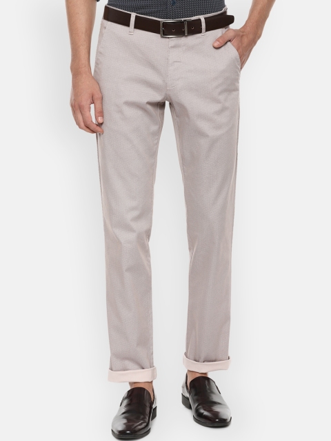 

Louis Philippe Sport Men Beige Textured Slim Fit Trousers